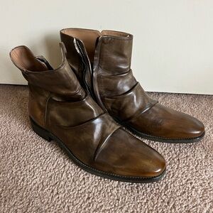 New John Varvatos Collection Morrison Sharpei Gradient Brown Boots 11 MSRP: $698